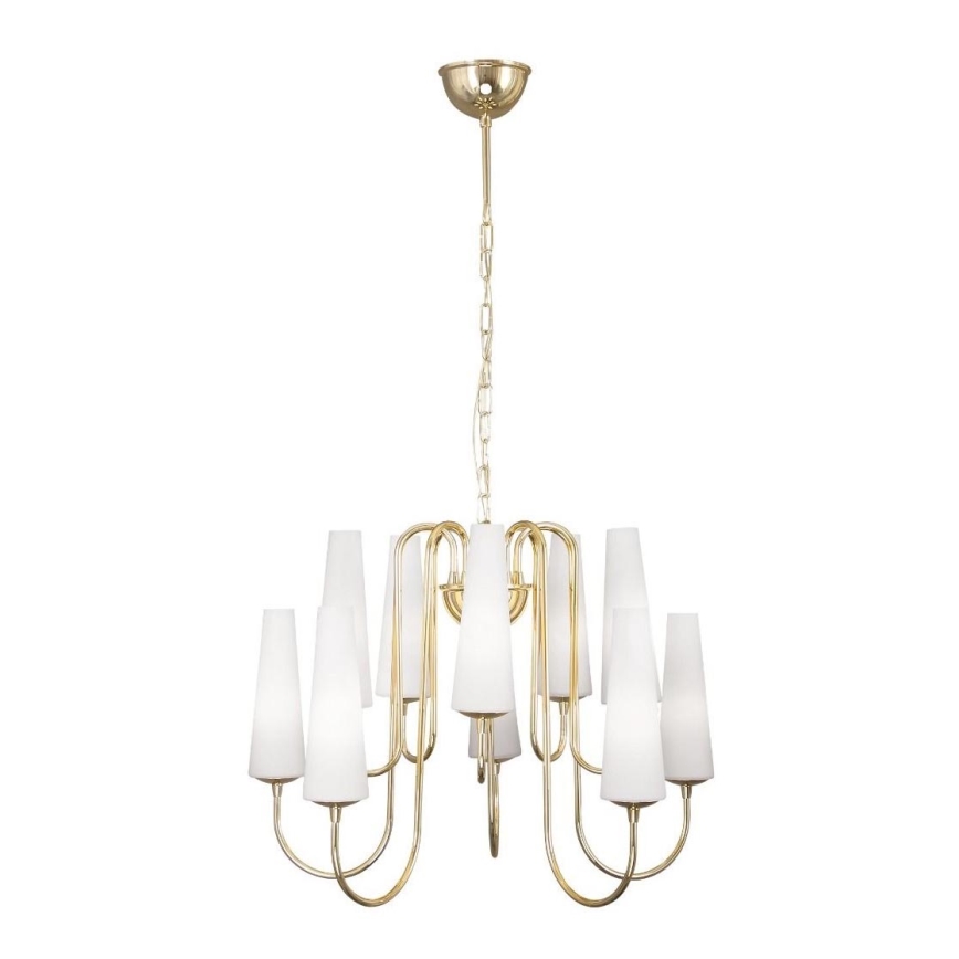 Zuma Line - Candelabro suspenso 10xE14/40W/230V dourada