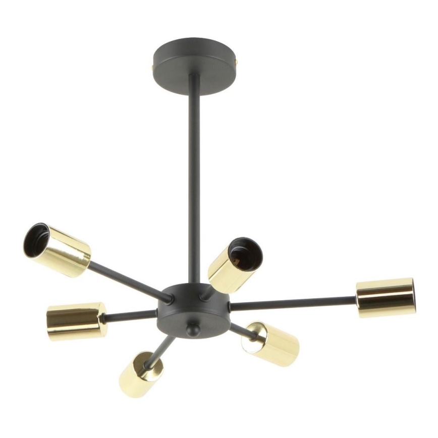 Zuma Line - Candelabro suspenso 6xE27/40W/230V preto/dourada