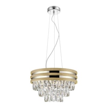 Zuma Line - Candelabro suspenso de cristal 4xE14/40W/230V dourada