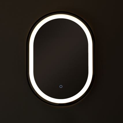 Zuma Line - Espelho de parede LED para casa de banho com retroiluminação LED/24W/230V 3000/4000/6000K 70x50 cm IP44 preto