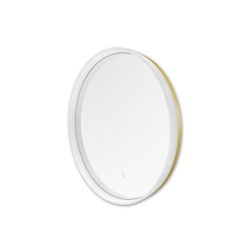 Zuma Line - Espelho de parede LED para casa de banho com retroiluminação LED/24W/230V 3000/4000/6000K d. 60 cm IP44 branco/dourado