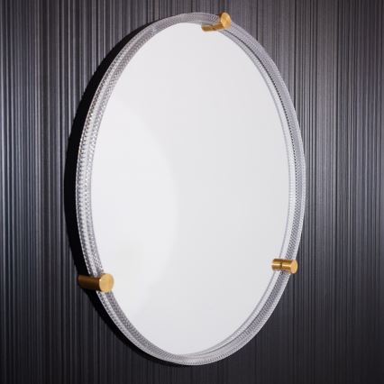 Zuma Line - Espelho de parede LED para casa de banho com retroiluminação LED/24W/230V 3000/4000/6000K d. 60 cm IP44 claro/dourado