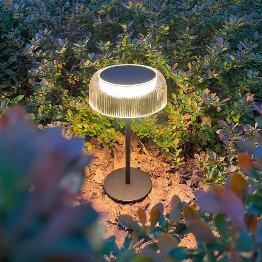 Zuma Line - Candeeiro de mesa solar LED com regulação LED/2,5W/2000 mAh IP44 preto