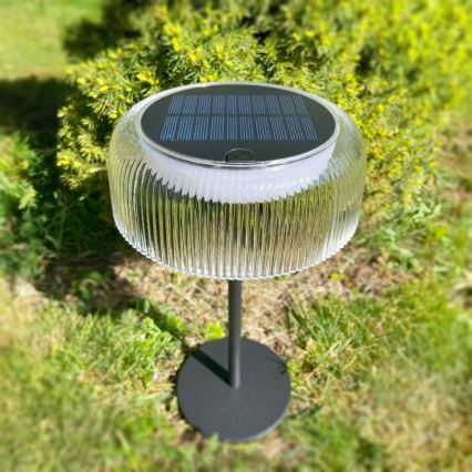 Zuma Line - Candeeiro de mesa solar LED com regulação LED/2,5W/2000 mAh IP44 preto