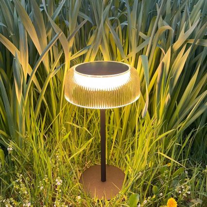 Zuma Line - Candeeiro de mesa solar LED com regulação LED/2,5W/2000 mAh IP44 preto