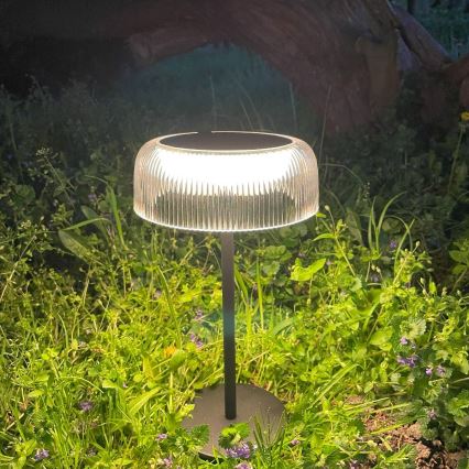 Zuma Line - Candeeiro de mesa solar LED com regulação LED/2,5W/2000 mAh IP44 preto