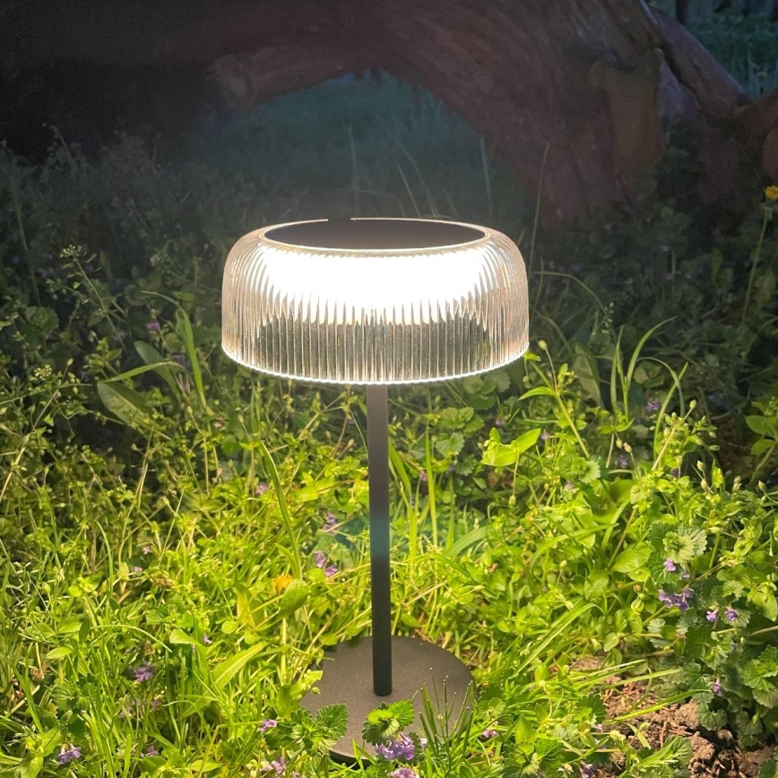 Zuma Line - Candeeiro de mesa solar LED com regulação LED/2,5W/2000 mAh IP44 preto