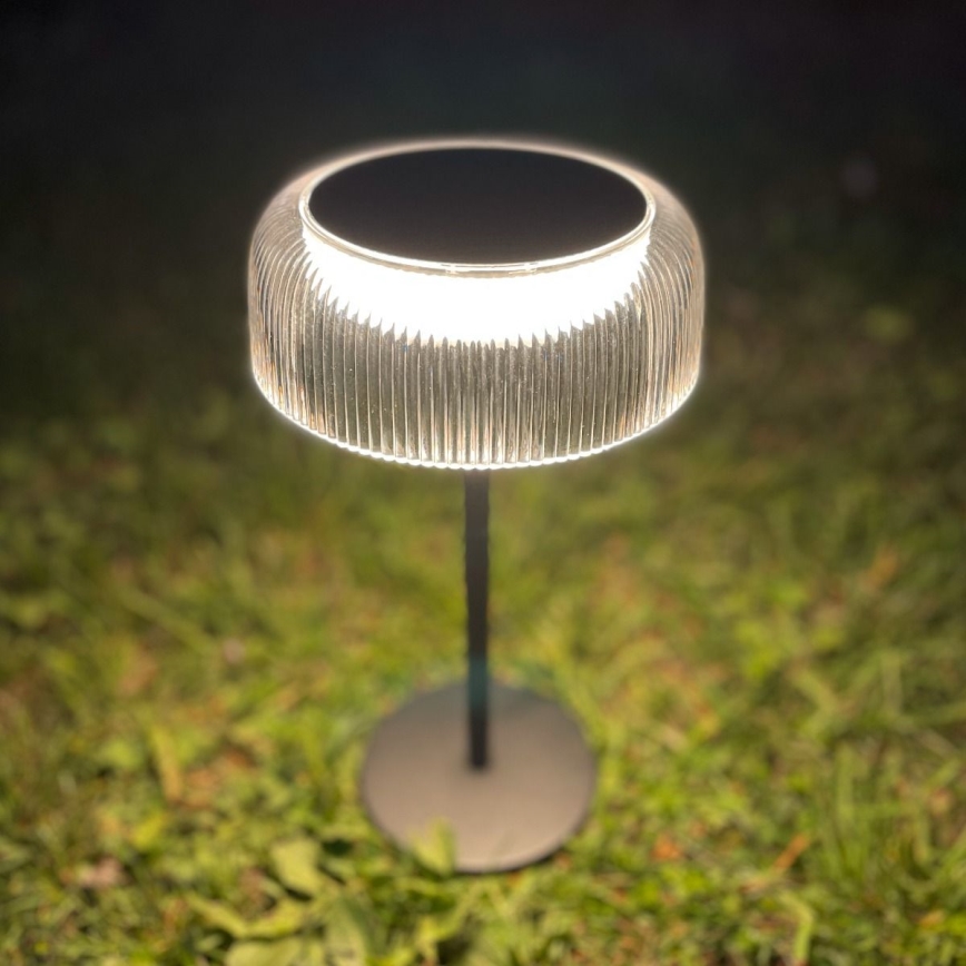 Zuma Line - Candeeiro de mesa solar LED com regulação LED/2,5W/2000 mAh IP44 preto