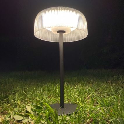Zuma Line - Candeeiro de mesa solar LED com regulação LED/2,5W/2000 mAh IP44 preto