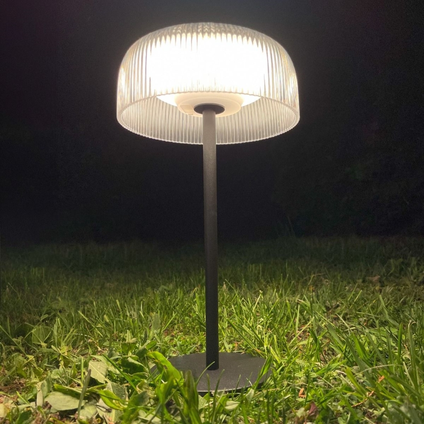 Zuma Line - Candeeiro de mesa solar LED com regulação LED/2,5W/2000 mAh IP44 preto
