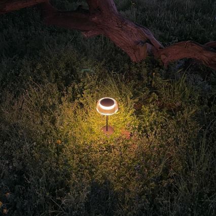 Zuma Line - Lâmpada de mesa solar recarregável LED dimmerizável LED/2,5W/2000 mAh IP44 preta