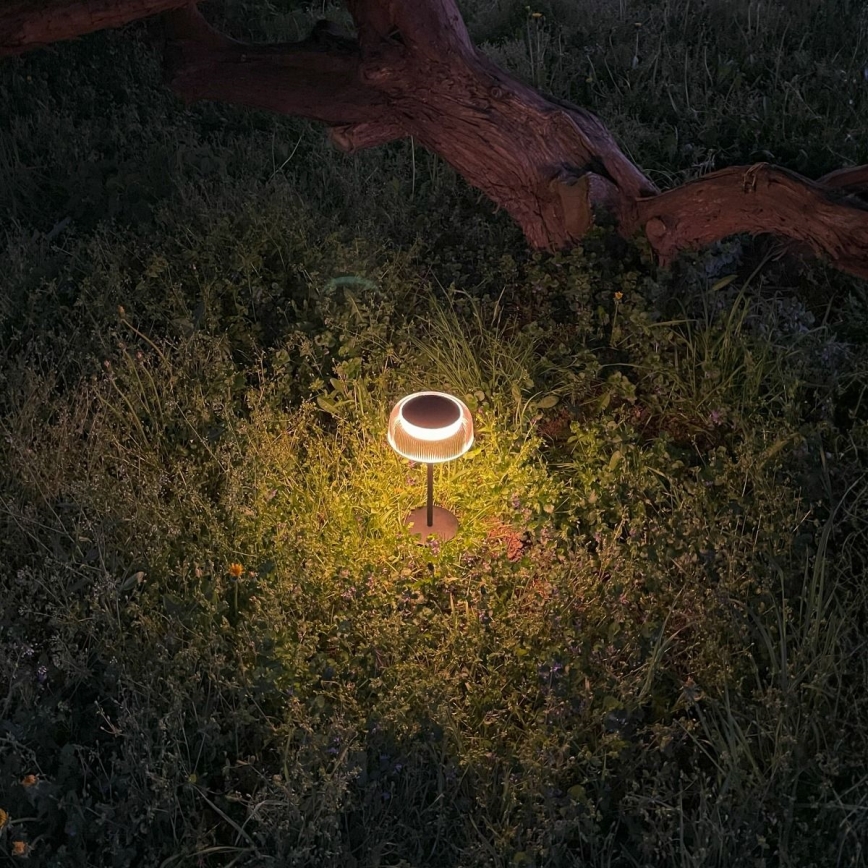 Zuma Line - Lâmpada de mesa solar recarregável LED dimmerizável LED/2,5W/2000 mAh IP44 preta