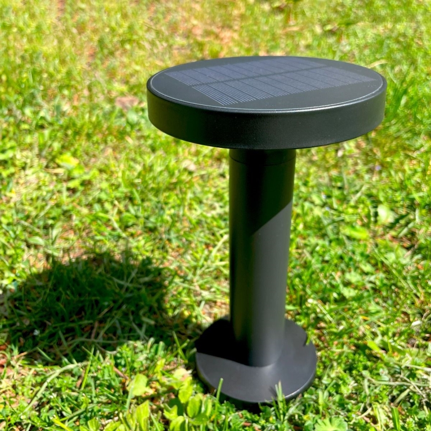 Zuma Line - Candeeiro de mesa solar LED com regulação LED/2W/2000 mAh IP44 preto