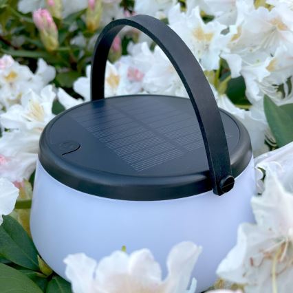 Zuma Line - Candeeiro de mesa solar LED com regulação LED/2,2W/2000 mAh IP44 preto