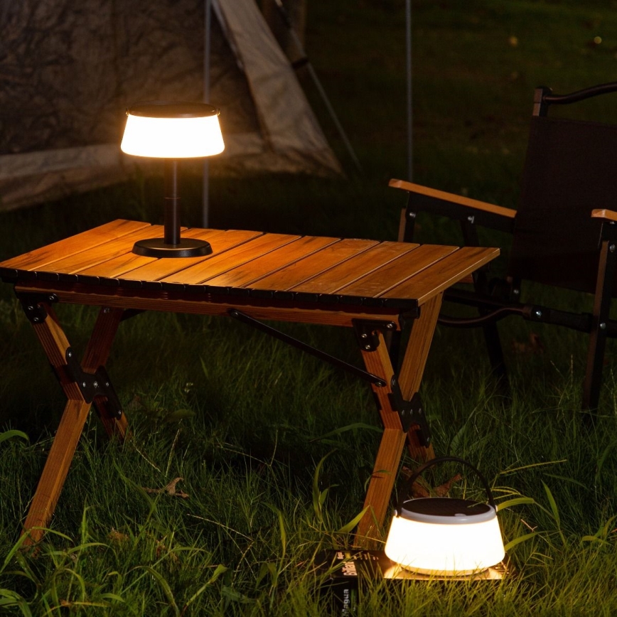Zuma Line - Candeeiro de mesa solar LED com regulação LED/2,2W/2000 mAh IP44 preto