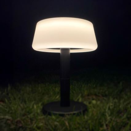 Zuma Line - Candeeiro de mesa solar LED com regulação LED/2,2W/2000 mAh IP44 preto