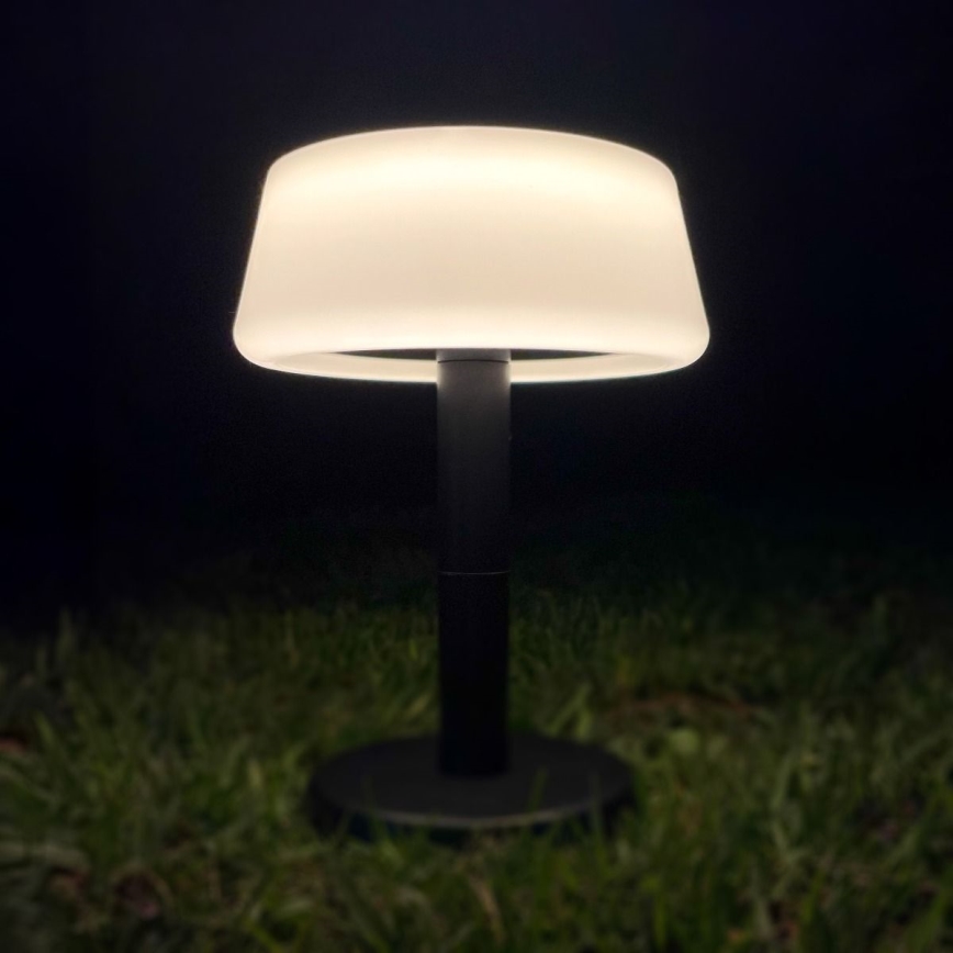 Zuma Line - Candeeiro de mesa solar LED com regulação LED/2,2W/2000 mAh IP44 preto