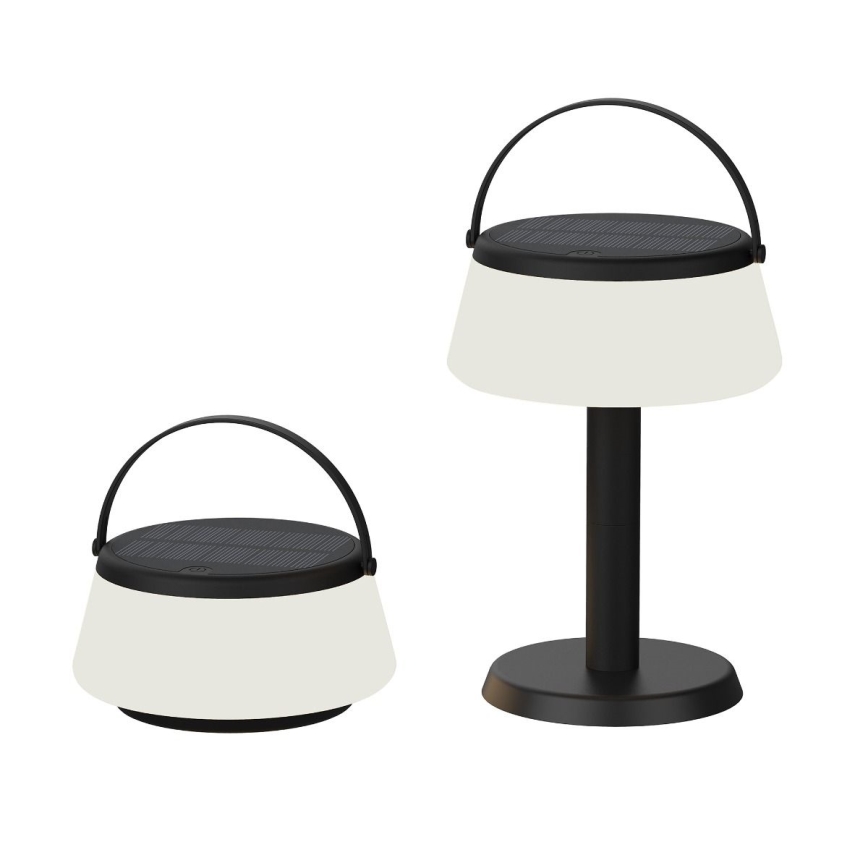 Zuma Line - Lâmpada de mesa solar recarregável LED dimmerizável LED/2,2W/2000 mAh IP44 preta