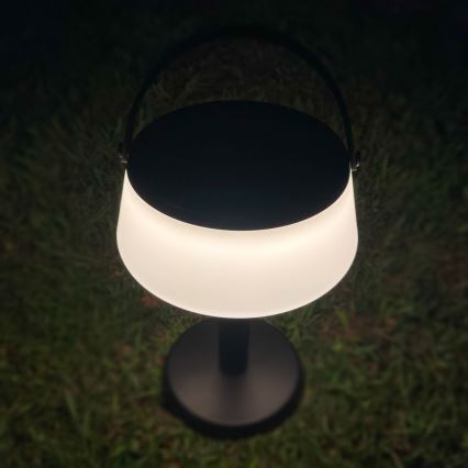 Zuma Line - Lâmpada de mesa solar recarregável LED dimmerizável LED/2,2W/2000 mAh IP44 preta