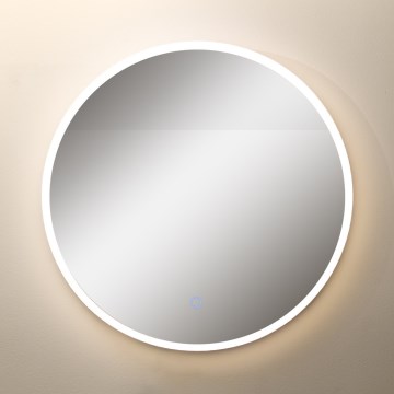 Zuma Line - Espelho de parede LED para casa de banho com retroiluminação LED/24W/230V 3000/4000/6000K d. 60 cm IP44 branco/dourado
