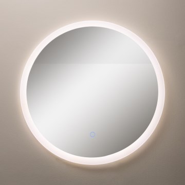 Zuma Line - Espelho de parede LED para casa de banho com retroiluminação LED/24W/230V 3000/4000/6000K d. 60 cm IP44 branco