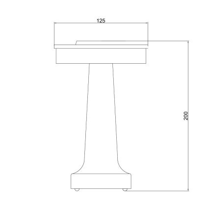 Zuma Line - Candeeiro de mesa LED com regulação LED/2,5W/1200 mAh 3000/4000/6000K dourado