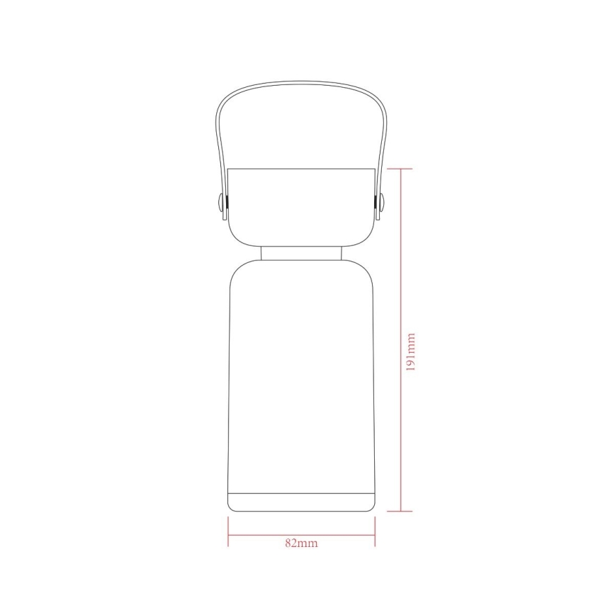 Zuma Line - Lâmpada de mesa recarregável LED regulável LED/3W/1200 mAh 3000/4000/6500K IP44 castanha