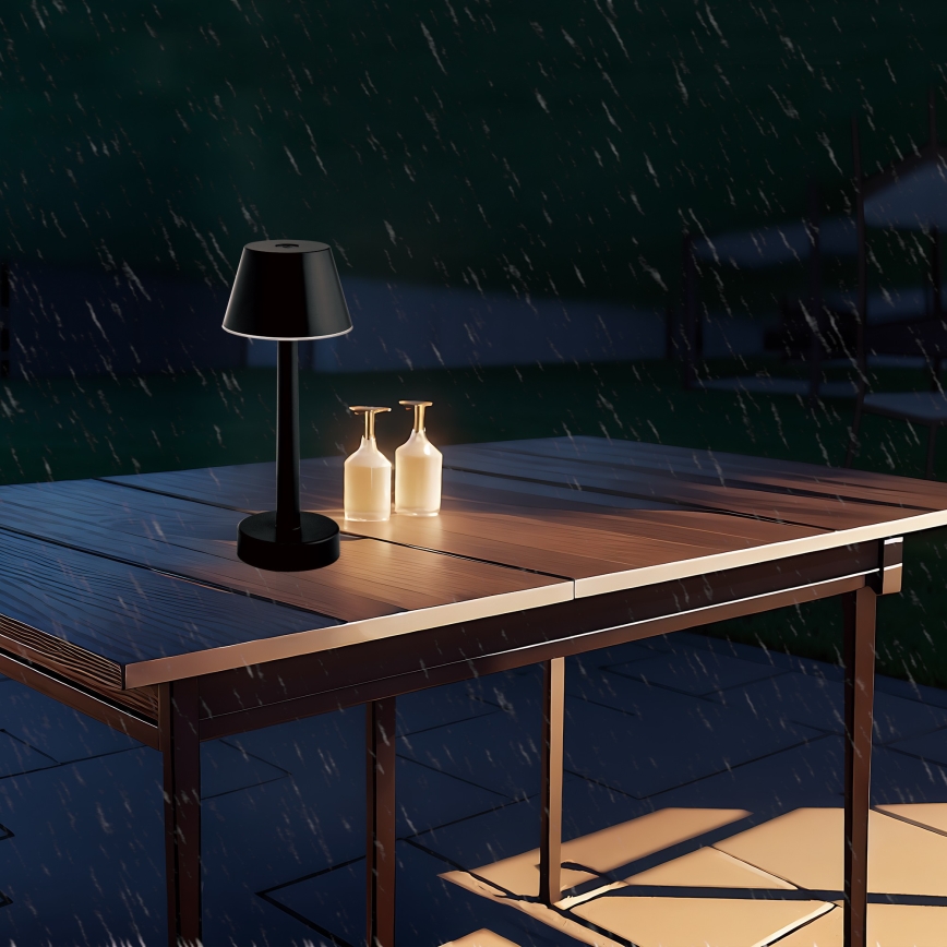 Zuma Line - Candeeiro de mesa LED RGBW com regulação LED/0,7W/1300 mAh IP44 preto