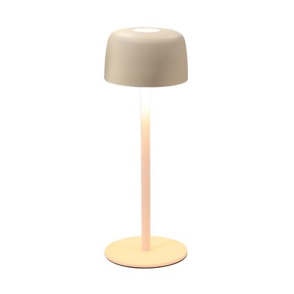 Zuma Line - Candeeiro de mesa solar LED com regulação LED/2W/1200 mAh IP44 creme