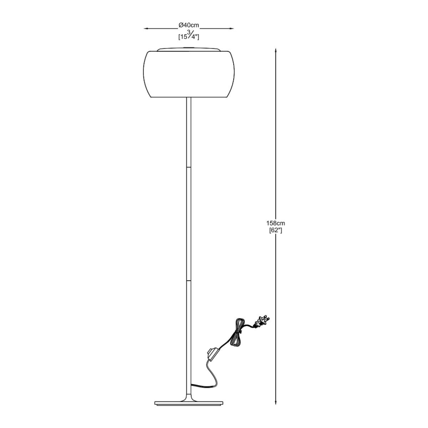 Zuma Line - Candeeiro de chão de cristal 4xG9/42W/230V