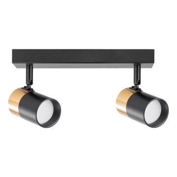 Zuma Line - Foco 2xGU10/50W/230V preto/dourado