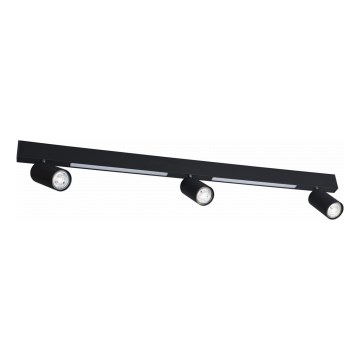 Zuma Line - Foco de parede LED 3xGU10/5W/230V + 2xLED/8W preto