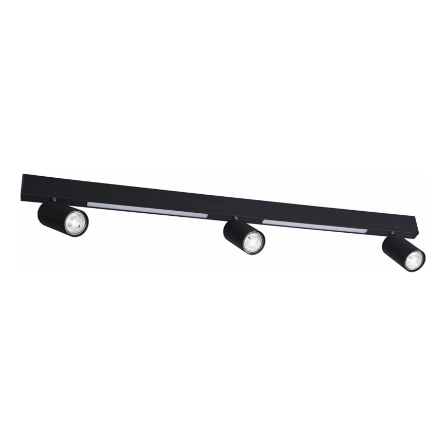 Zuma Line - Foco de parede LED 3xGU10/5W/230V + 2xLED/8W preto