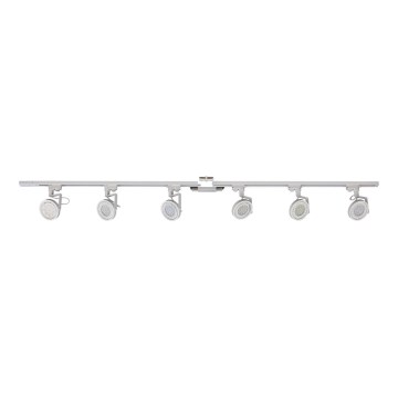 Zuma Line - Foco em sistema de carril 6xGU10/10W/230V branco