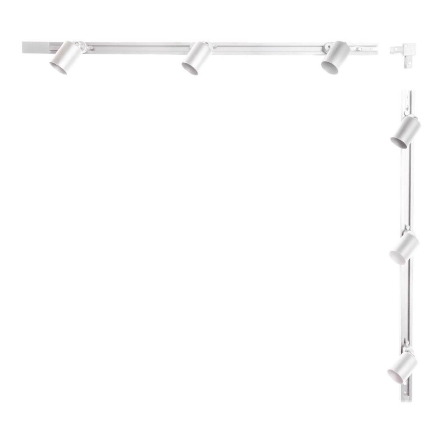 Zuma Line - Foco para sistema de carril 6xGU10/10W/230V branco + acessórios para carril