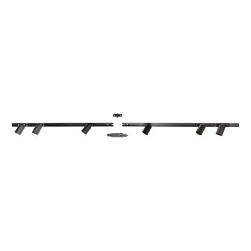 Zuma Line - Foco para sistema de carril 6xGU10/10W/230V preto + acessórios para carril