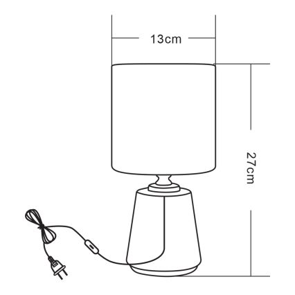 Zuma Line - Candeeiro de mesa 1xE14/40W/230V branco/dourado/decoração em mármore