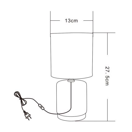 Zuma Line - Candeeiro de mesa 1xE14/40W/230V branco/dourado