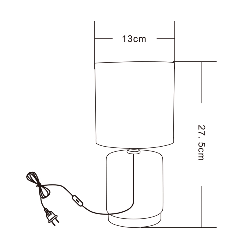 Zuma Line - Candeeiro de mesa 1xE14/40W/230V branco/dourado