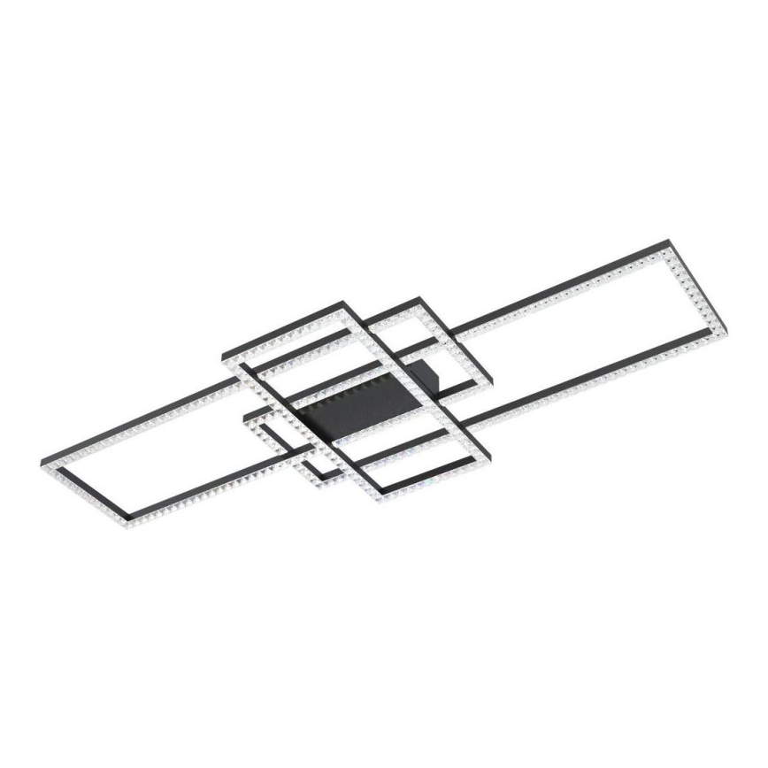 Zuma Line - Iluminação de teto LED de cristal com regulação LED/52W/230V 2700-6000K preto + comando