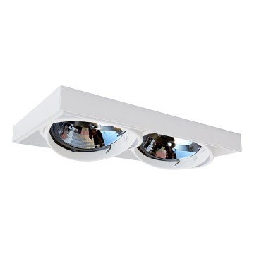 Zuma Line - Iluminação embutida 2xGU10-AR111/15W/230V branca