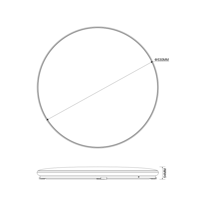 Zuma Line - Iluminação de teto LED com regulação LED/48W/230V diâmetro 53 cm cromado brilhante