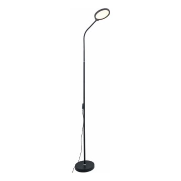 Zuma Line - Lâmpada de pé LED regulável LED/10W/230V 3000/4500/6500K preta