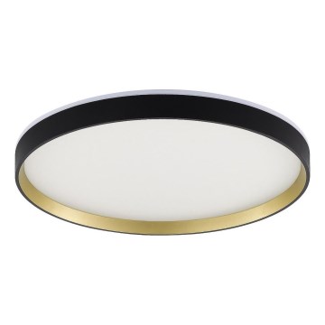 Zuma Line - LED RGBW Iluminação de teto para casa de banho com regulação LED/32W/230V + LED/8W 3000-6000K IP44 preto/dourado + comando