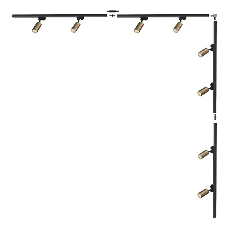 Zuma Line - Luminária de focos para sistema de trilho 8xGU10/35W/230V preto/dourado