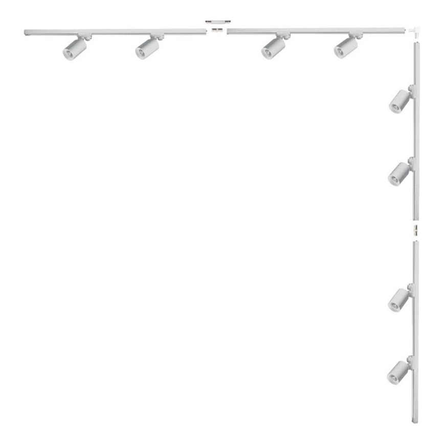Zuma Line - Luminária de trilho com 8 focos GU10/35W/230V, branca