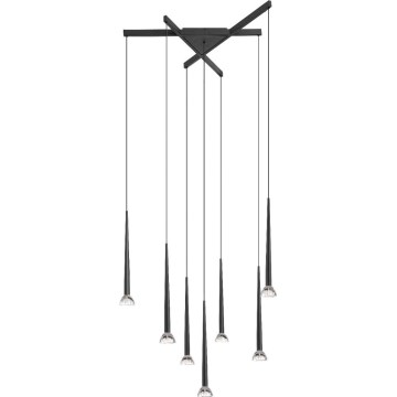 Zuma Line - Lustre LED suspenso por cabo 7xLED/6W/230V preto