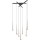 Zuma Line - Lustre pendente em cabo 7xLED/6W/230V preto/dourado