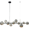 Zuma Line - Lustre suspenso por cabo 10xG9/8W/230V preto/preto fumê