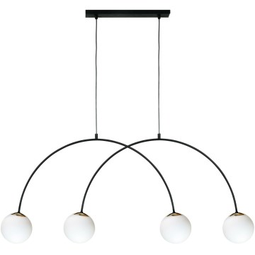 Zuma Line - Lustre suspenso por cabo 4xE14/10W/230V preto